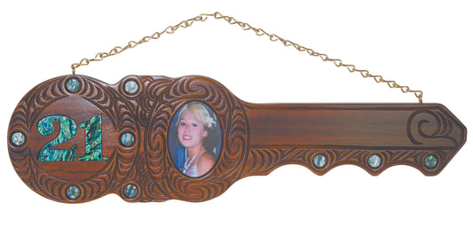 21st Key Maori Design with photo frame