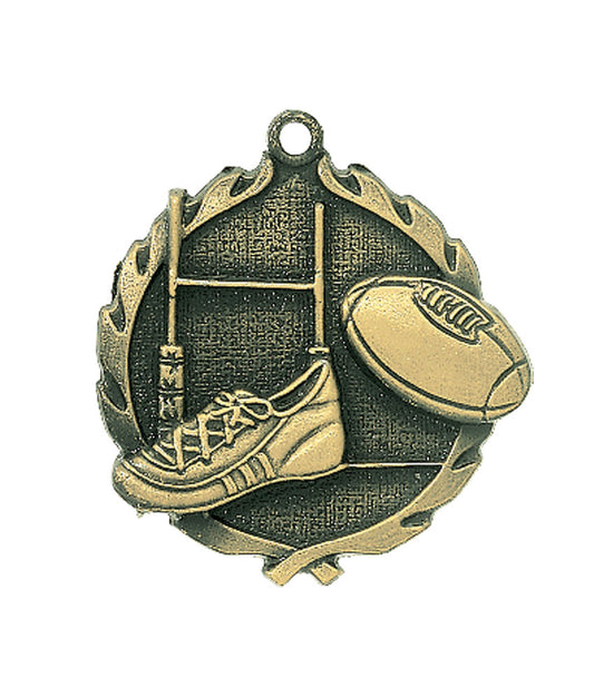 Rugby - Gold Medal 4.5cm Dia 1968 (EA)