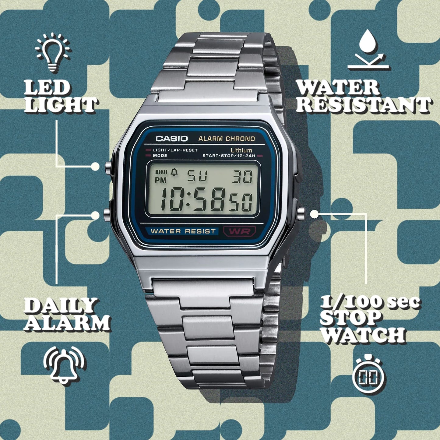 CASIO SILVER - A158WA-1A