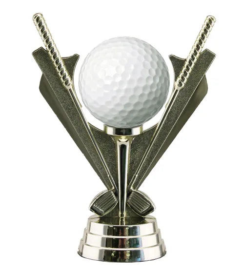 Gold golf victory stand. Ball not included. 100mm Tall