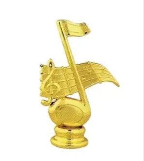 Music note, gold plastic figurine 115mm Tall