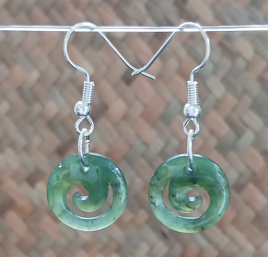 Greenstone Earrings-ED3 G/S DROP EARRINGS 23MM