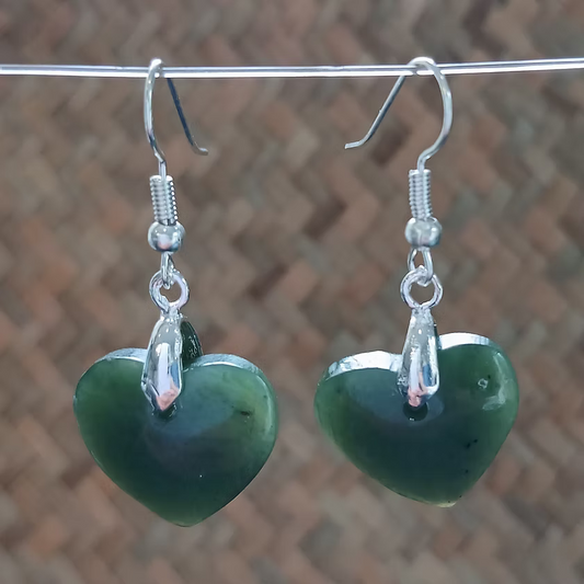 Greenstone Earrings-ED3 G/S DROP EARRINGS 23MM