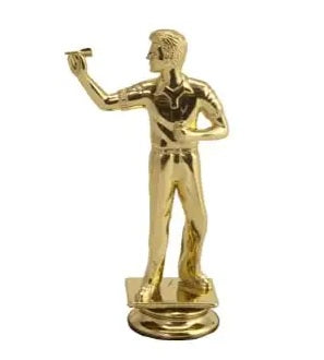 Gold male dart player figurine 127mm Tall