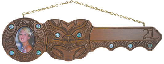 Mask with photo frame and carved 21