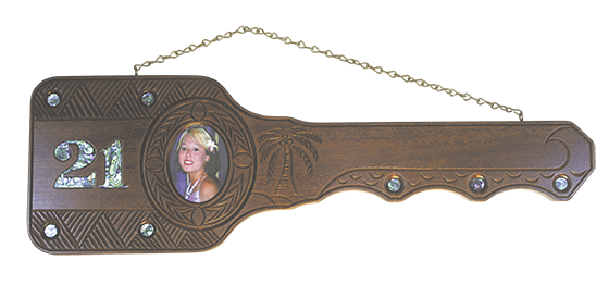 Island design with inlaid paua 21 and photo frame