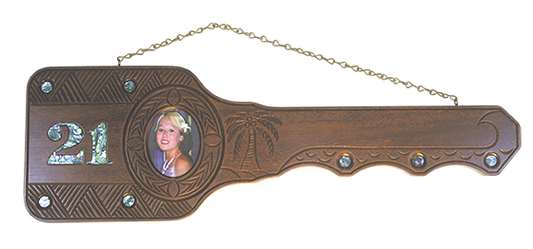 Island design with inlaid paua 21 and photo frame