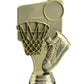 Gold basketball boot and net, plastic figurine Can be rotated to insert a 25mm dia. image/logo  120mm Tall
