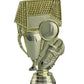 Football boot and trophy, gold plastic figurine Can be rotated to insert a 25mm dia. image/logo  120mm Tall
