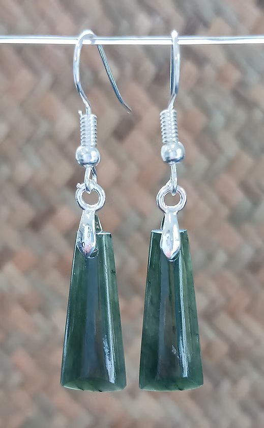 Greenstone Earrings-ED3 G/S DROP EARRINGS 23MM