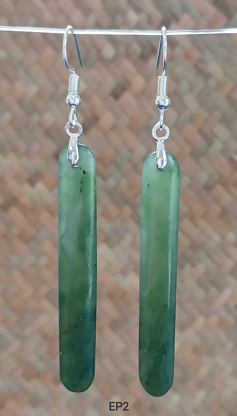 Greenstone Earrings-ED3 G/S DROP EARRINGS 23MM