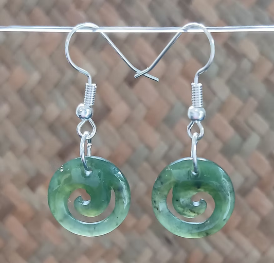 Greenstone Earrings-ED3 G/S DROP EARRINGS 23MM