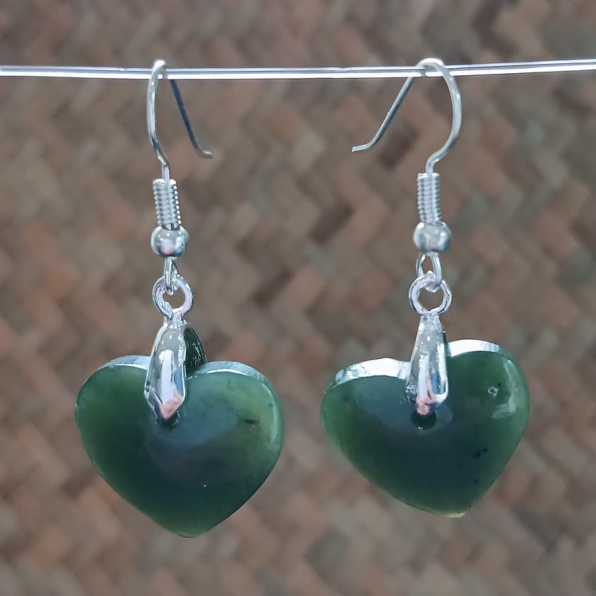 Greenstone Earrings-ED3 G/S DROP EARRINGS 23MM