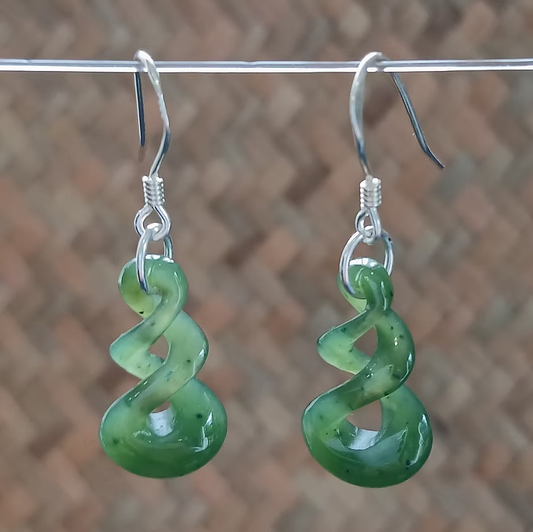 Greenstone Earrings-ED3 G/S DROP EARRINGS 23MM
