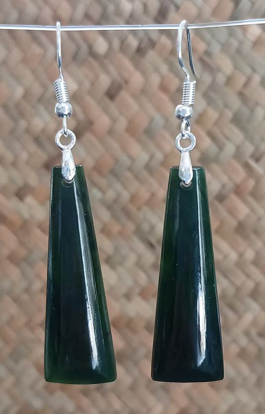 Greenstone Earrings-ED3 G/S DROP EARRINGS 23MM
