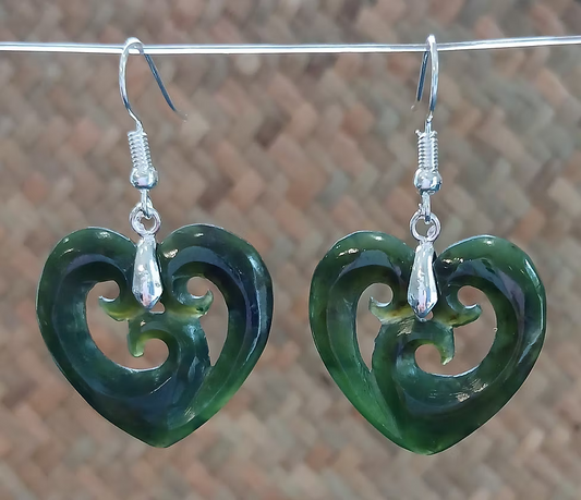 Greenstone Earrings-ED3 G/S DROP EARRINGS 23MM